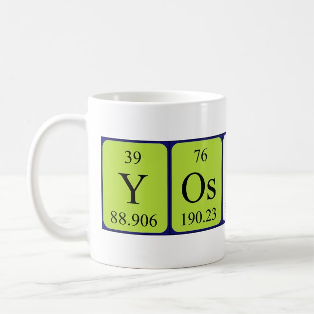 Yoshio nom de table périodique mug (Gauche)