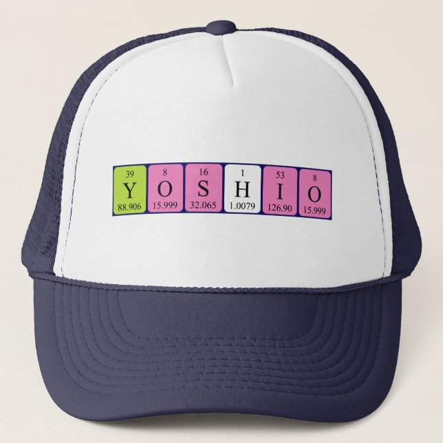Yoshio periodic table name hat (Front)