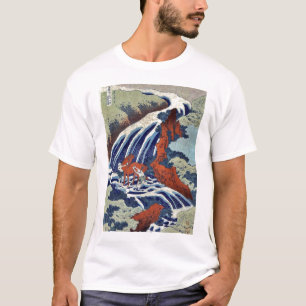 Yoshitsune Umarai waterfall by Katsushika,Hokusai T-Shirt