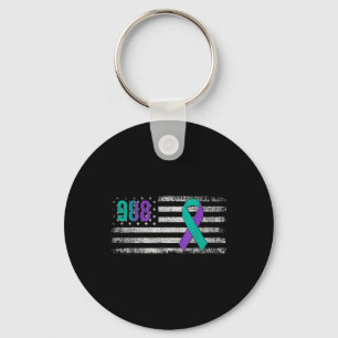 You 988 Suicide Prevention Awareness Ribbon  Keychain