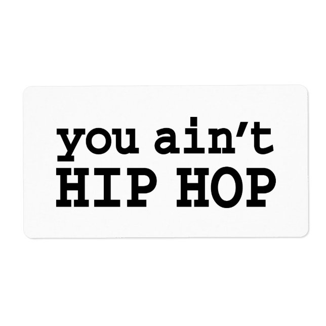 you ain't HIP HOP (Front)