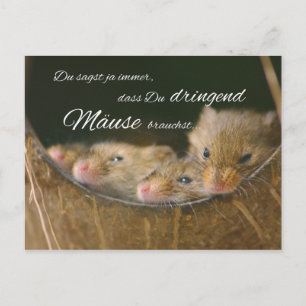 You always say that you desperately need mice postcard