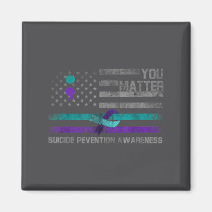 You American Flag Suicide Prevention Awareness  Magnet