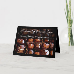 You and Chocolate, Sweet Romantic Valentine's Day Holiday Card