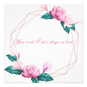 You and I 365 days in love Photo Print