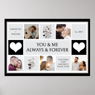 You and Me Always & Forever Photo Collage Poster