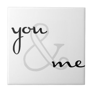 you and me black white modern tile