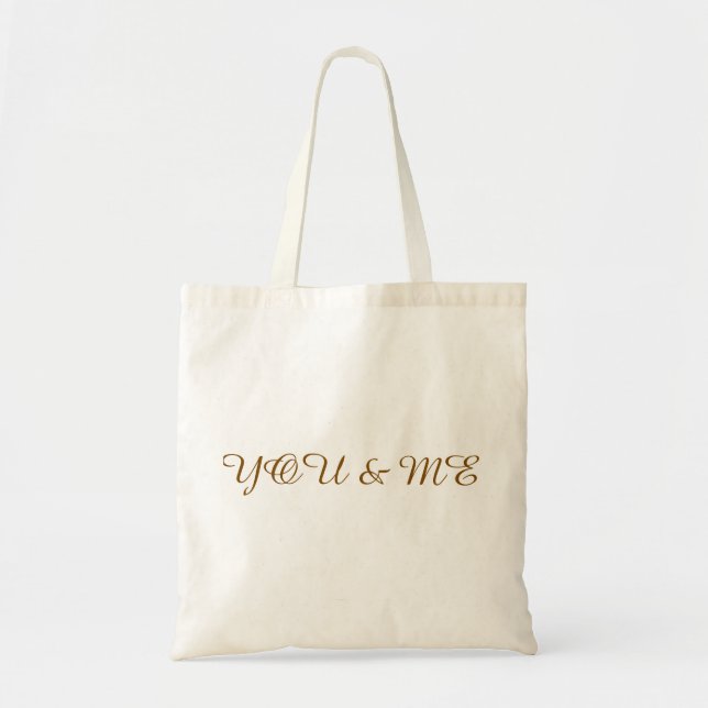 You and me custom  tote bag (Front)