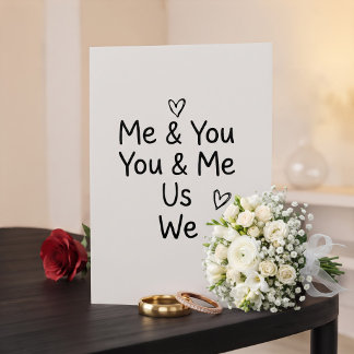 You and Me is All I  Need Photo Happy Anniversary Card