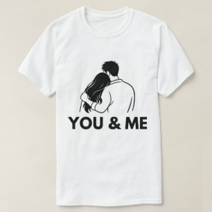 You And Me Minimal Couple Mens T Shirt