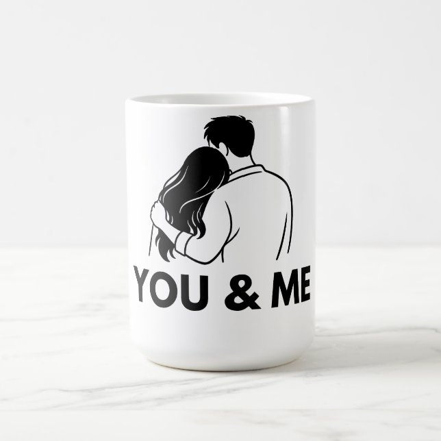 You And Me Minimal Couple Mug (Centre)