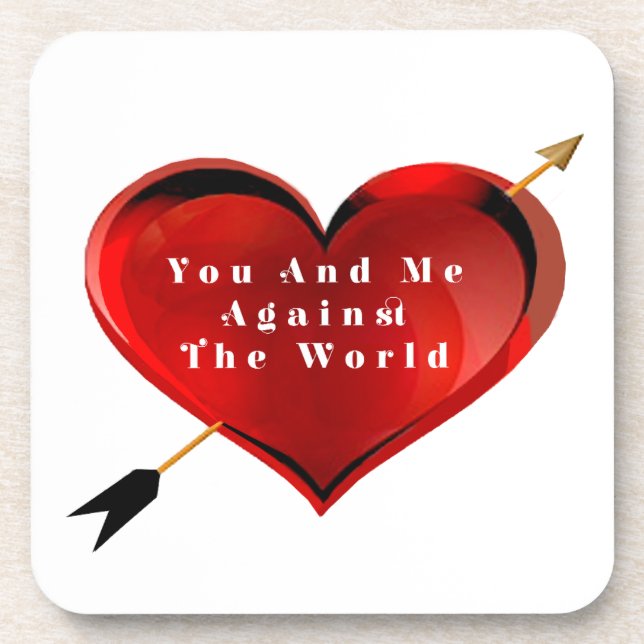 You And Me Plastic Coaster (Front)