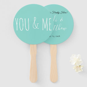 You And Me Wedding Suite Shower Reception Party Hand Fan