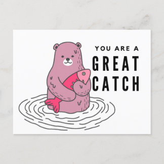 You Are a Great Catch funny love anniversary  card