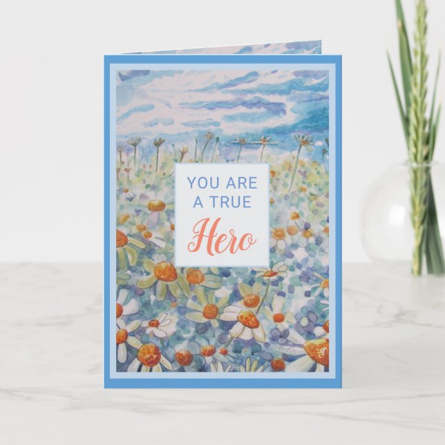 You Are A Hero Essential Worker Thank You Card (Front)