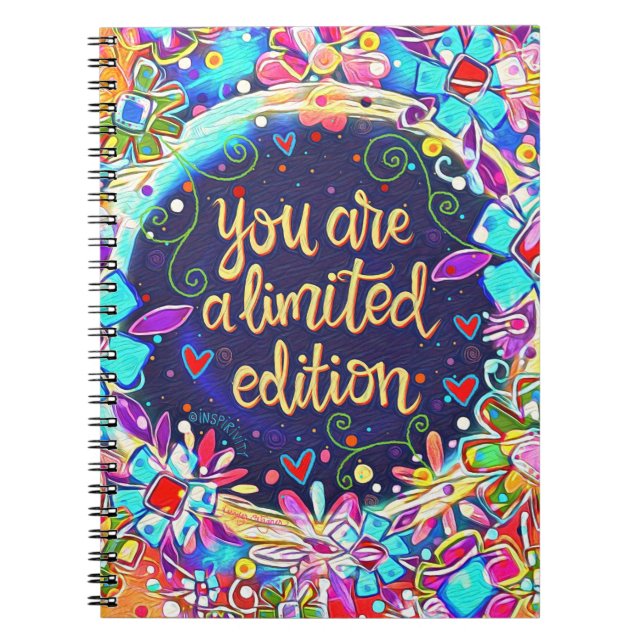 You are a Limited Addition Fun Floral Inspirivity Notebook (Front)