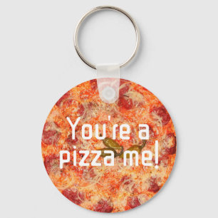You are a pizza me valentines humour Photo Keychain