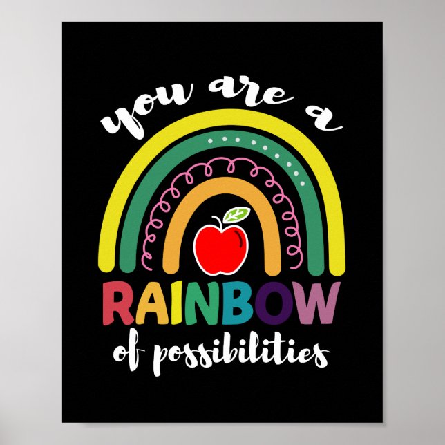 You Are A Rainbow Of Possibilities Teacher Poster (Front)