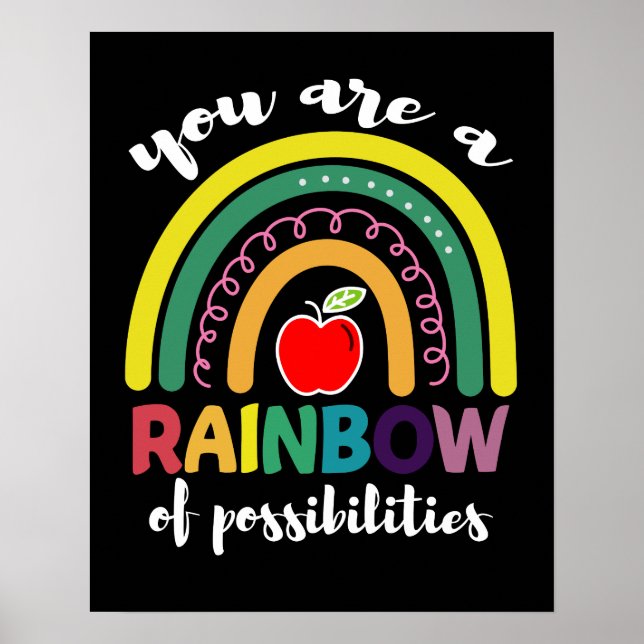 You Are A Rainbow Of Possibilities Teacher Poster (Front)