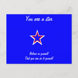You are a star postcards-self confidence postcard