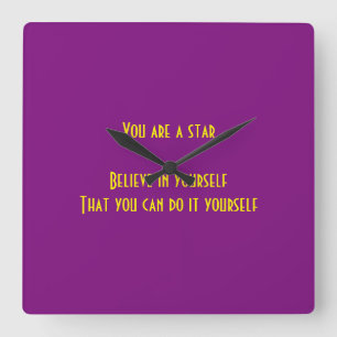 You are a star square wall clock
