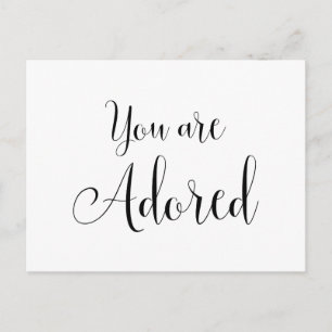 You are Adored, Inspiring Message Postcard