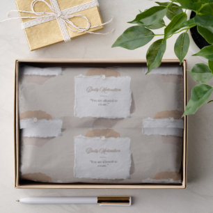 'You Are Allowed To Create' Warm Mushroom Taupe Tissue Paper