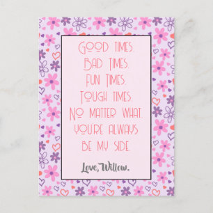 You Are Always Be My Side Valentine Postcard