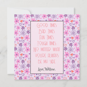 You Are Always Be My Side Valentine Thank You Card