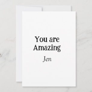 you are amazing add your name text image editable thank you card