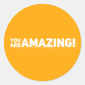 You are amazing! classic round sticker