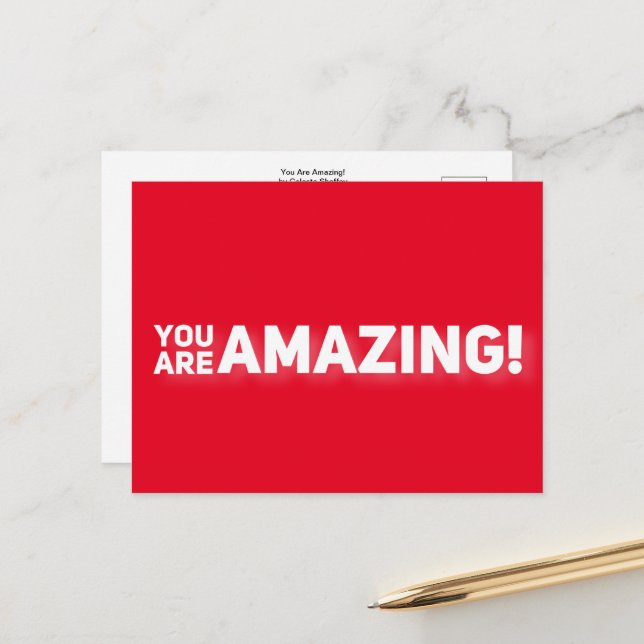 You Are Amazing!  Postcard (Front/Back In Situ)