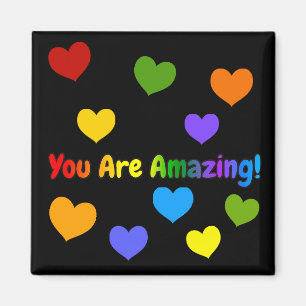 You Are Amazing Rainbow Text Magnet