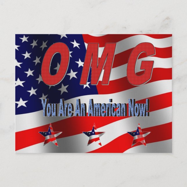 You are an American Congratulations Postcard (Front)