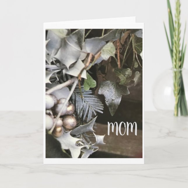 YOU ARE AN "ANGEL"  ****MOM**** AT CHRISTMAS HOLIDAY CARD (Front)