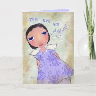 you are an angel, thank you card