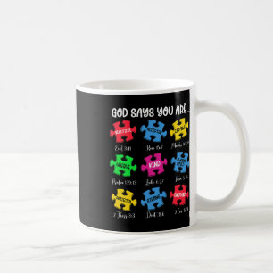 You Are Autism Awareness Puzzle Bible Verses Chris Coffee Mug