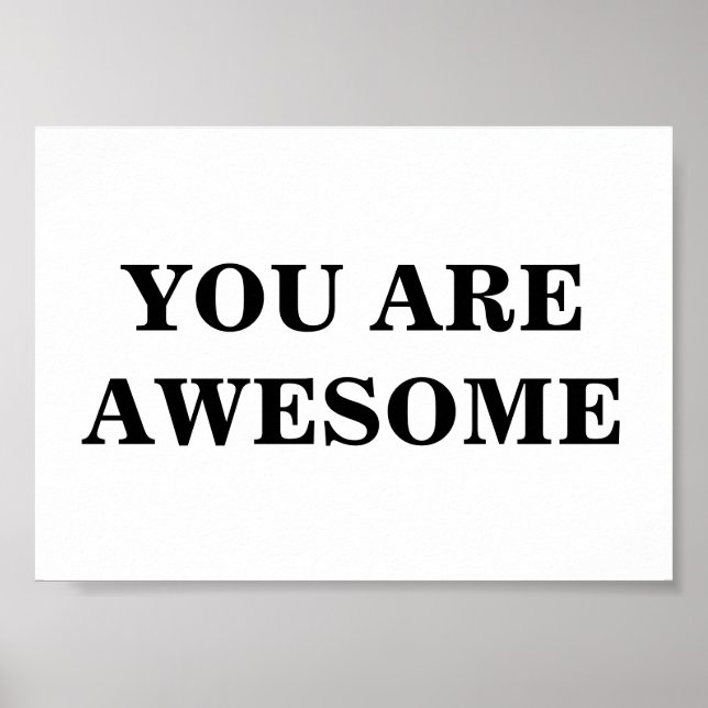 You Are Awesome Minimalist Poster (Front)