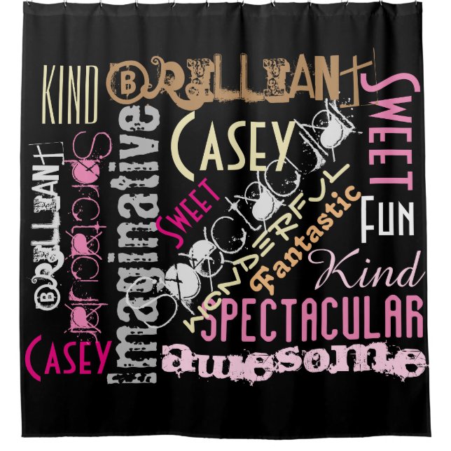 You are Awesome! Personalized Shower Curtain (Front)