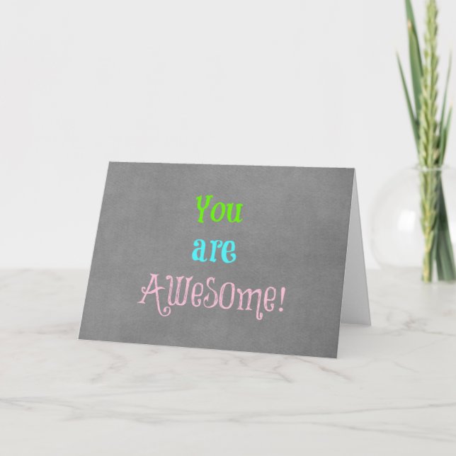 You are Awesome Quote Affirmation Card (Front)