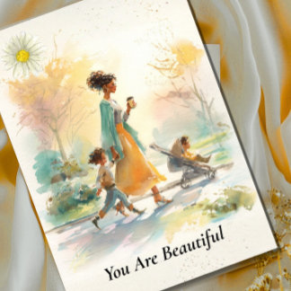 You Are Beautiful African American Mother's Day  Card