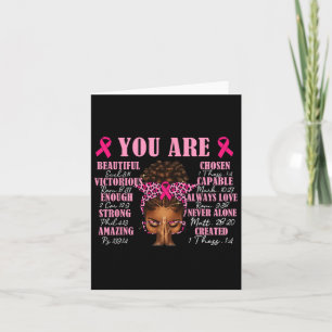 You Are Beautiful Afro Black Woman Christian Breas Card