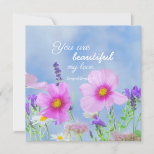 You Are Beautiful Bible Verse Quote Wild Flowers