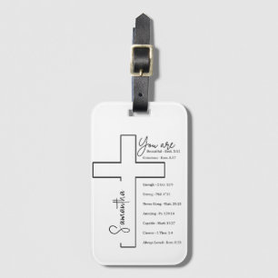 You are beautiful cross personalized luggage tag