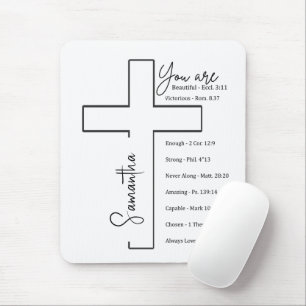 You are beautiful cross personalized mouse pad