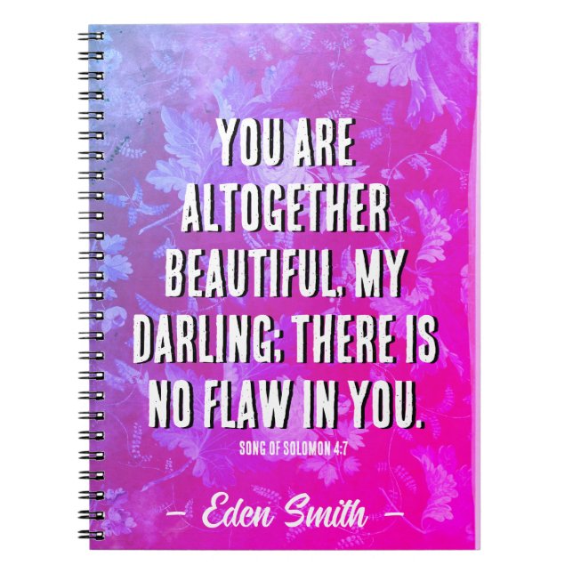 You Are Beautiful - Custom Journal Bible Verse (Front)