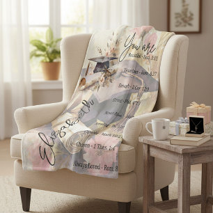 You are beautiful graduation personalized  fleece blanket