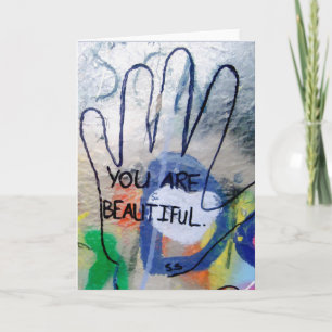 You Are Beautiful Graffiti Card