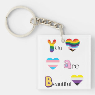 You are Beautiful Keychain