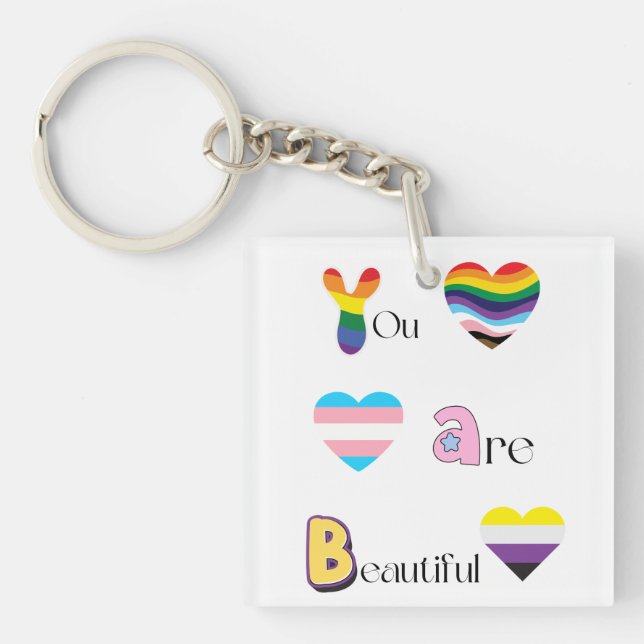 You are Beautiful Keychain (Front)